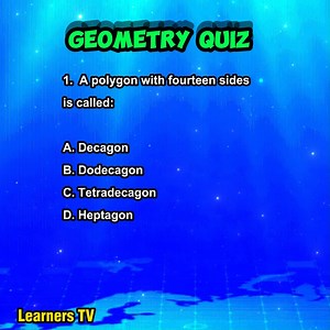 10K views · 646 reactions | Geometry Quiz | Polygon #learnerstv #mathematics #geometry #polygon #mathlesson #educationalcontent #quiz #quiztime #QuizChallenge | Learners TV | Facebook