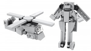 LEGO MOC-57662 Transformers Micro Movie Blackout Mini Helicopter Mecha (Creator 2020)