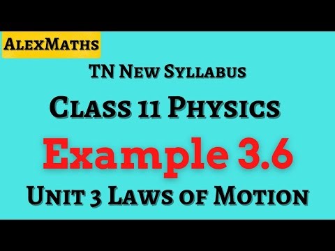 Class 11 Physics | Example 3.6 Laws of Motion | Unit 3 | AlexMaths
