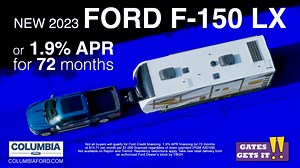 THERE IS NO BETTER TIME TO GET INTO A BRAND NEW 2023 FORD F-150 WITH CASHBACK AND INCREDIBLE RATES! OR LEASE FOR LESS! https://www.columbiaford.com/new-inventory/index.htm?make=Ford&model=F-150 | Columbia Ford Kia