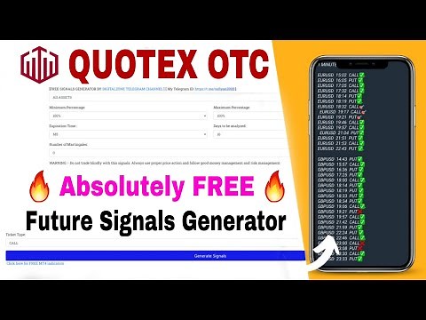 Free future signals generator for QUOTEX OTC pairs| Binary options | Advanced signals generator