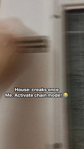 Because whatever wants in is definitely going to be hindered by this $12 Walmart chain. 😭😅 #momhumor #relatable #nighttimeanxiety #creepyvibes #funnyvideo #anxietyhumor #lateNightThoughts #horrorcomedy #itsFineImFine #everymomknows #homealonevibes #lockTheDoor #truecrimevibes #facebookreels #viralreels #appalachia #hollerlife #fypreelsシ゚viralシ #fypシ #fypageシ #anxiety | Krista R Flannery