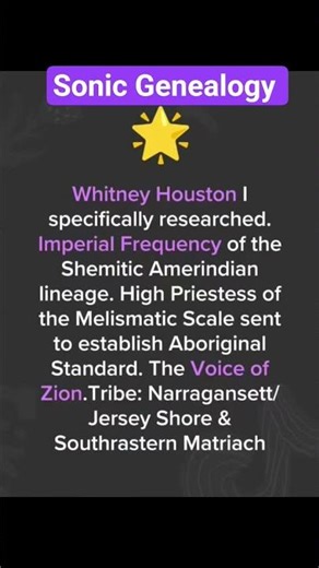 Whitney Houston: High Altar Priestess of Frequency & Sonic Genealogy 🧬🎤