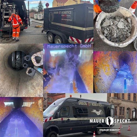 Drain-Jet Robotics® - removing concrete