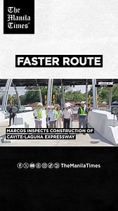 2.4K views · 67 reactions | Marcos inspects construction of Cavite-Laguna expressway President Ferdinand Marcos Jr. inspects the ongoing construction of the Cavite-Laguna Expressway (CALAX) Governor's Drive Interchange in General Trias City, Cavite on March 21, 2025. After its completion, CALAX is expected to significantly reduce travel time between CAVITEX and SLEX by about 45 minutes, benefiting up to 95,000 motorists daily. VIDEO BY MPC POOL | The Manila Times | Facebook