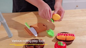 79PCS BBQ Grill Set for Kids - Kitchen Playset With Realistic Spray, Light & Sound - Interactive Toddler Toy for Boys Girls - Christmas Birthday Gift