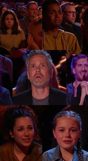 Collapse Female singer collapses to her knees mid song, tears falling