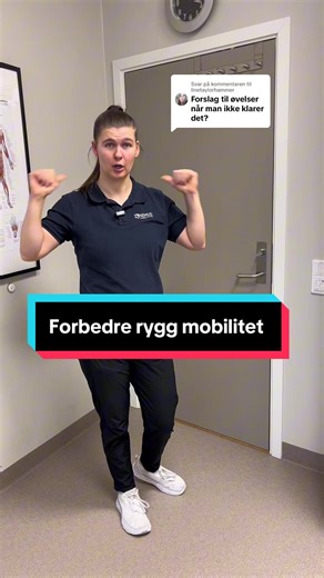 Svarer @linetaylorhammer Klarte du ikke testen, da er denne øvelsen til for å forbedre rygg mobilitet #fyp #kiropraktor #rygg #rehab #nemus