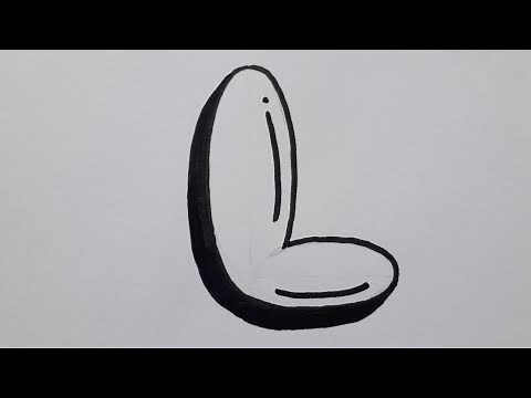 How To Draw Graffiti Bubble Letter L Easy / Drawing Capital Letters For Beginners Art On Paper