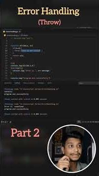Error Handling ( Throw ) Part 2 #codeshuru #javascript #programming
