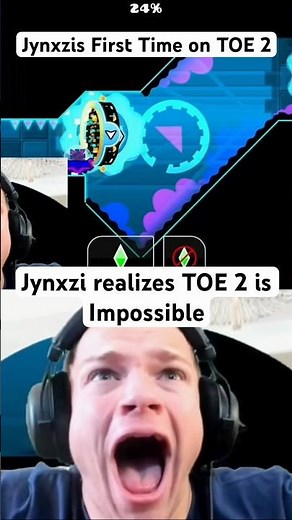 First time on TOE 2 (Crashout😡) #jynxzi #geometrydash #demon #hard #impossible #level #practice