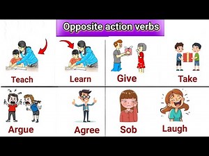 40+ opposite action verbs | Learn English speaking practice words | antonyms action verbs