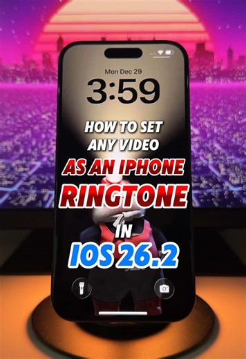 here's How to set any video as an iPhone ringtone in iOS 26.2#iphonetricks #ios26 #apple
