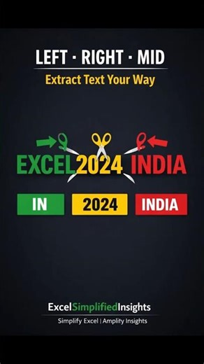 Excel LEFT RIGHT MID – Extract Text From Any Position! ✂️ #excelformulas #excel #exceltips