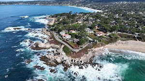Awe Beach Scenery at Carmel California United States . Amazing Coast.