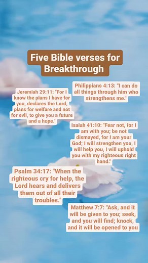 Bible verses for breakthrough 🙏 #GodsPromise #fyp #prayerwarriors #verseoftheday