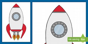 Large Rocket Display Cut-Out