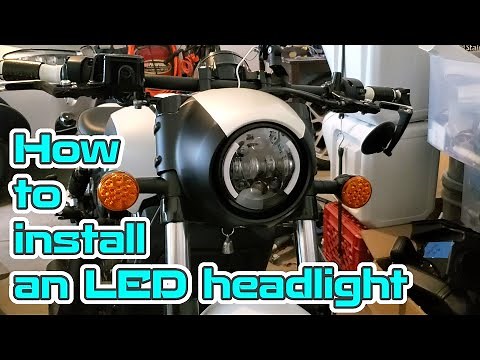 How to install an aftermarket led headlight on the Indian Scout Bobber