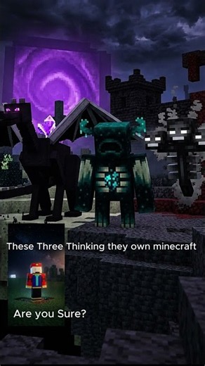 1 Player vs ALL Minecraft Bosses AT ONCE 🗿