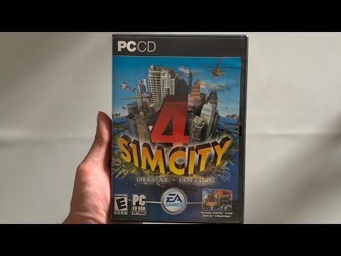 Sim City 4 Deluxe Edition Retro Unboxing + Manual Flipthrough