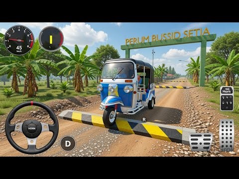 Bajaj Auto Rickshaw Mod 🛺 | Speed Breaker Off-Road Map 😱 | Bus Simulator Indonesia Gameplay