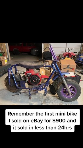 Remember selling this old vintage mini bike on eBay, shipped it all the way to New York #repost #ebay #vintage #vintageminibike #makethatmoney #minibikes #minimotoguy #texas #newyork #bonanzaminibike #bonanza #hustle #