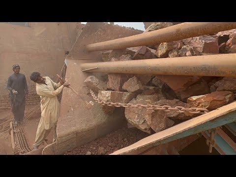 Hopper Jammed! Breaking Giant Rocks with Hammer & Rod 💥 | Extreme Rock Crushing 126