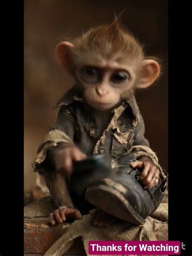 “When even a monkey chooses hard work 🐒✨” #ai #aistory #emotional