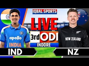 🔴Live: India vs New Zealand 3rd ODI | Live Cricket Match Today | IND vs NZ Live Score | Iqbal Sports