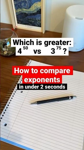 How to compare numbers with exponents quickly in under 2 seconds - math tips and tricks
