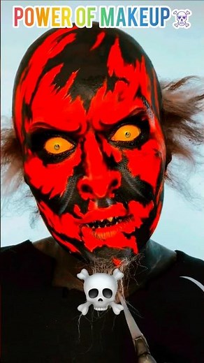 Lipstick-Face Demon Makeup Tutorial Skf Transformation #lipstickfacedemon #trollface