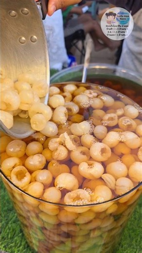 เนื้อลำไยมากกว่าน้ำแล้ว‼️ น้ำลำไย 3 โหลตักแปปเดียวหมด เติมแทบไม่ทัน💥 #ตลาดนัดหน้าบิ๊กซีอยุธยา