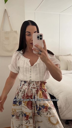 8.4K views · 28 reactions | Try on haul with @themumway 懶 Emma is wearing a size 8 in all styles: - Charli Pants in Adelia Print - Nadiya Crop in White - Wilma Mini Dress in Gigi Print White - Alyce Shirt in Pink - Davie Denim Shorts in Light Denim - JAASE Carmen Maxi Dress in Peach Island Print (being restocked soon) Shop the looks online: https://saltycrush.com/collections/new-arrivals?sort_by=manual&filter.v.availability=1 | Salty Crush | Facebook