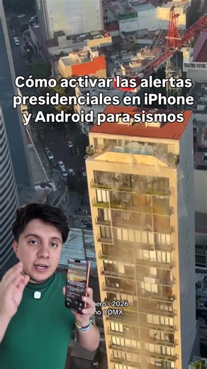 Cómo activar las nuevas Alertas Presidenciales para sismos en iPhone y Android. Este nuevo sistema de alarma funciona en todos los celulares conectados a una red 2G, 3G, 4G o 5G sin importar la compañía celular. Se hicieron pruebas de esta tecnología llamada Cell Broadcast durante el simulacro del 19 de septiembre y hoy en 2026 sonó para alertar del sismo de 6.5 aproximadamente 1 minuto antes del movimiento. | CharlyPi