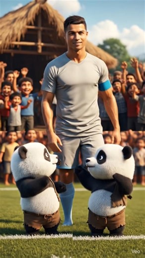 panda vs ronaldo l #trending #cute #animatry #3danimation #3dmodeling #viral #panda