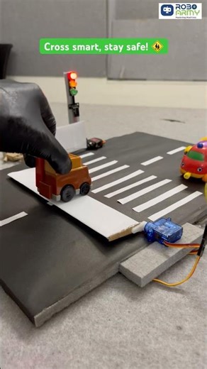 DIY Safe zebra crossing using Arduino #roboarmy #arduinoproject #scienceproject #roadsafety