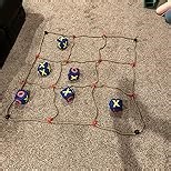 Giant Tic Tac Toe Outdoor Games, 4ft x 4ft Bean Bag Toss Outdoor, No Assembly Yard Games, Instant Setup Lawn Activities, Giant Tic Tac Toe for Adults Family