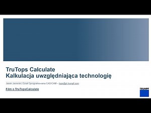 TruTopsCALCULATE w 30 minut