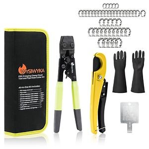 [Hot Item] Pex Crimping Clamp Cinch Tool Pipe Hose Cutter Pipe Fitting Crimper Tool Kit for 304 Stainless Steel Clamps with Storage Bag