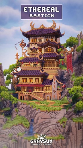 Minecraft - Ethereal Pagoda🏯 💾Download on patreon, link in bio. #minecraft #minecraftbuilding