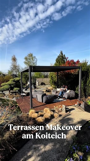 Anzeige! Unsere Terrasse am Koiteich brauchte mal ein kleines Makeover. Da unser Pavillon auch in die Jahre gekommen ist und nicht nur jede Menge Rost angesetzt hat, sondern auch der inzwischen dritte Bezug zerrissen ist, musste auch hier mal was Neues her. Nach umsehen im Internet und auf Messen, haben wir uns dann für eine 3x4m Lamellendach-Pergola von @Miradoroutdoor entschieden. https://bit.ly/4co6QcR Das schöne an der Pergola, sie sieht nicht nur modern aus, sondern ist komplett aus Alumini