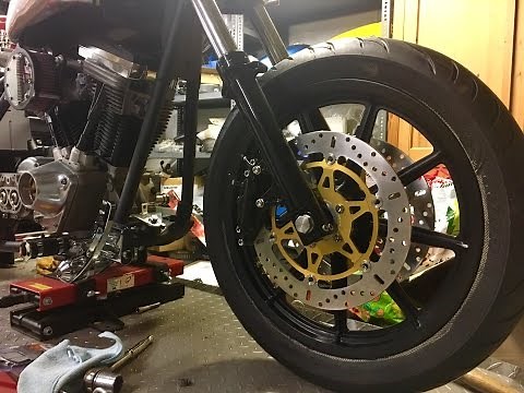 Harley FXR Custom Build... Ep 3. Front end upgrade.
