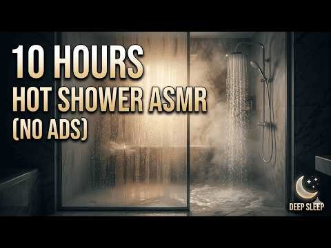 10 Hour Luxury Hotel Shower Sounds to Sleep 🚿 Dark Screen Water Sounds for Sleeping (No Ads)