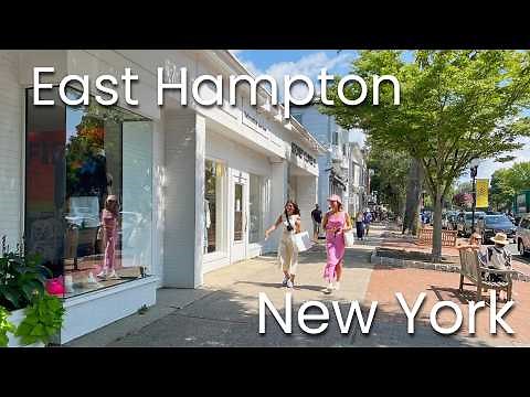 Walking East Hampton, New York [4K] : Main Street to Main Beach | The Hamptons