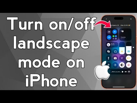 Turn on/off landscape mode on iPhone