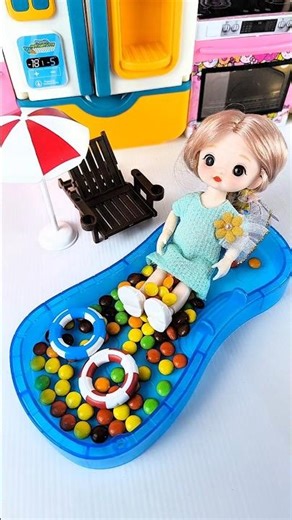 Satisfying with Unboxing & Review Miniature Swimming Pool | ASMR Video no music #asmrtoys #toyhouse