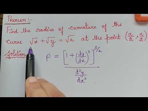 radius of curvature of a curve in Cartesian form || radius of curvature