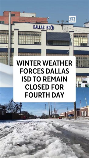 IT’S OFFICIAL: Dallas ISD will be closed on Thursday 🎒❄️ After tracking road conditions and temperatures across the city, Dallas ISD has officially canceled classes for Thursday. This marks the fourth straight day campuses will be closed following the weekend’s winter storm. See the full list of school closures here - https://cbsloc.al/4q5Obre | CBS News Texas