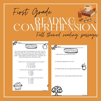 Fall Reading Comprehension Passages | Grade 1 | September to November Activities