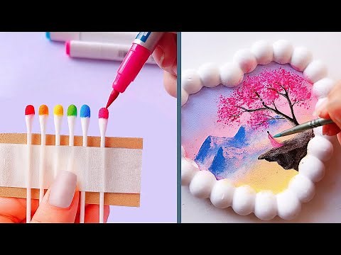 12 Cool art ideas || easy painting for beginners || painting hacks